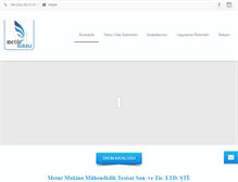 Tablet Screenshot of meturmakina.com